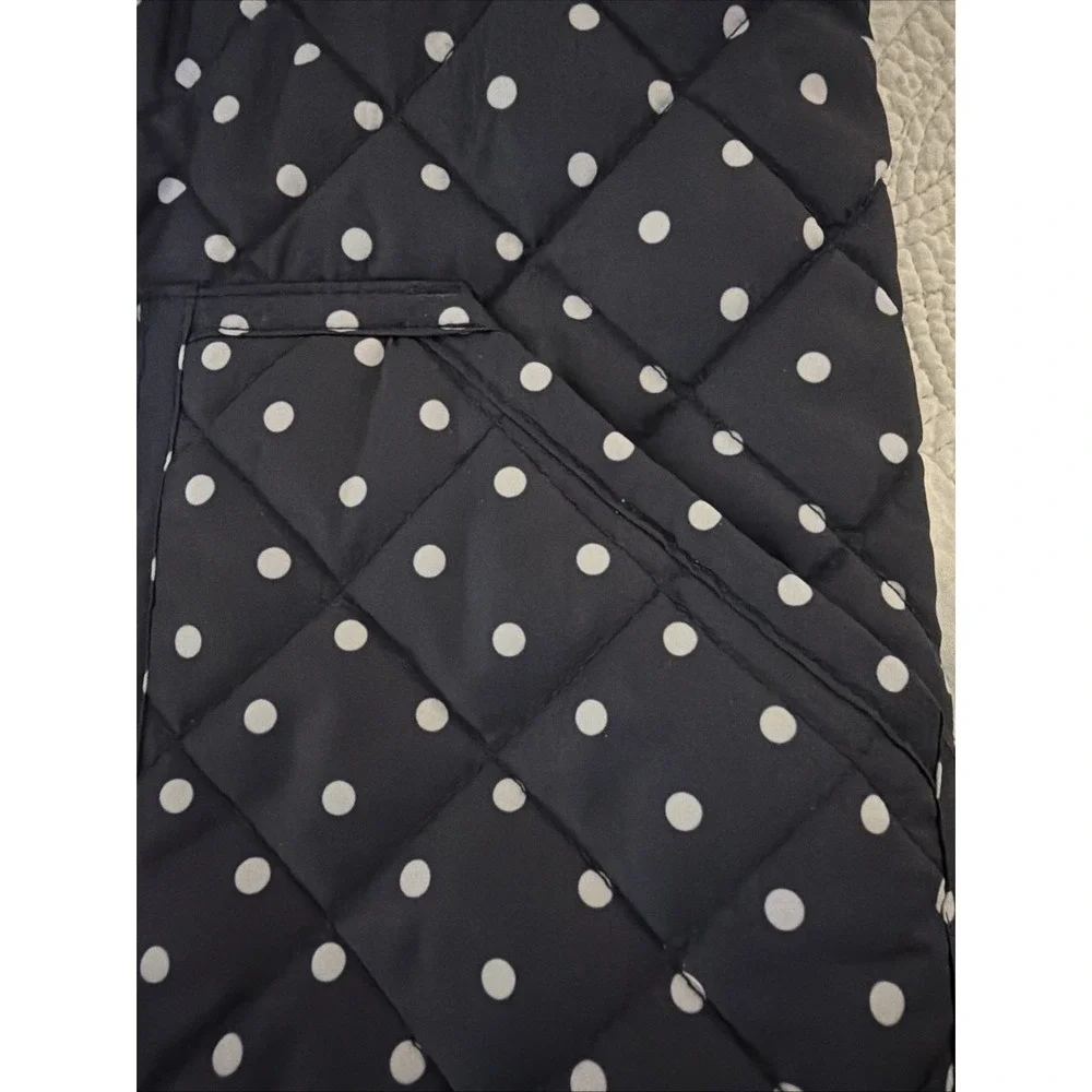J.Crew Girls 4/5 Crewcuts Navy Blue Polka dot Quilted Insulated Sleeveless Vest